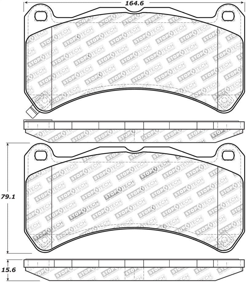 STOPTECH PERFORMANCE 08-09 LEXUS IS F FRONT BRAKE PADS, 309.13650 - eliteracefab.com