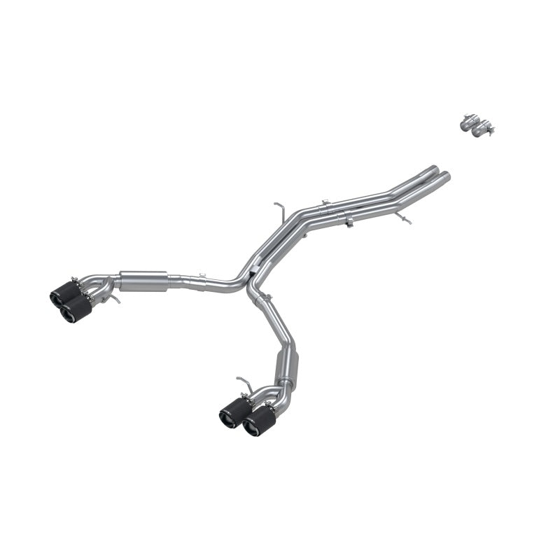 MBRP 18-21 Audi S5 Coupe/S4 Sedan T304 SS 2.5in Cat-Back Quad Rear Exit Exhaust - Carbon Fiber Tips - eliteracefab.com