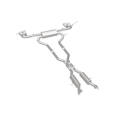 MagnaFlow Cat Back, SS, 2.5in, Quad Split Polish 4in tip 14-15 Jeep Grand Cherokee 3.6L/5.7L V6/V8 Magnaflow