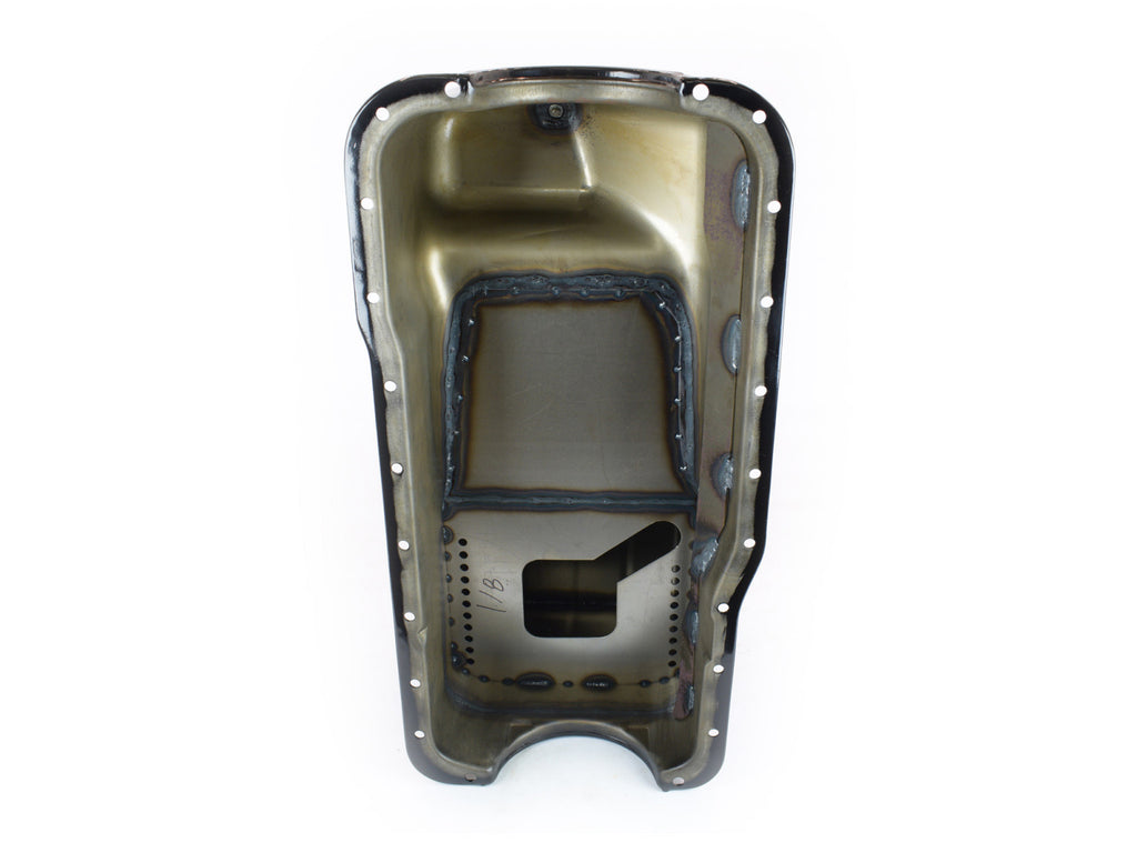 Canton 16-670 Oil Pan 351W Ford 66-77 Bronco Rear Sump Oil Pan Black Powder Coat - eliteracefab.com