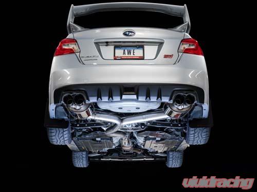 AWE Tuning 2015+ Subaru WRX VA Sedan Touring Edition Exhaust - Chrome Silver Tips (102mm) - eliteracefab.com