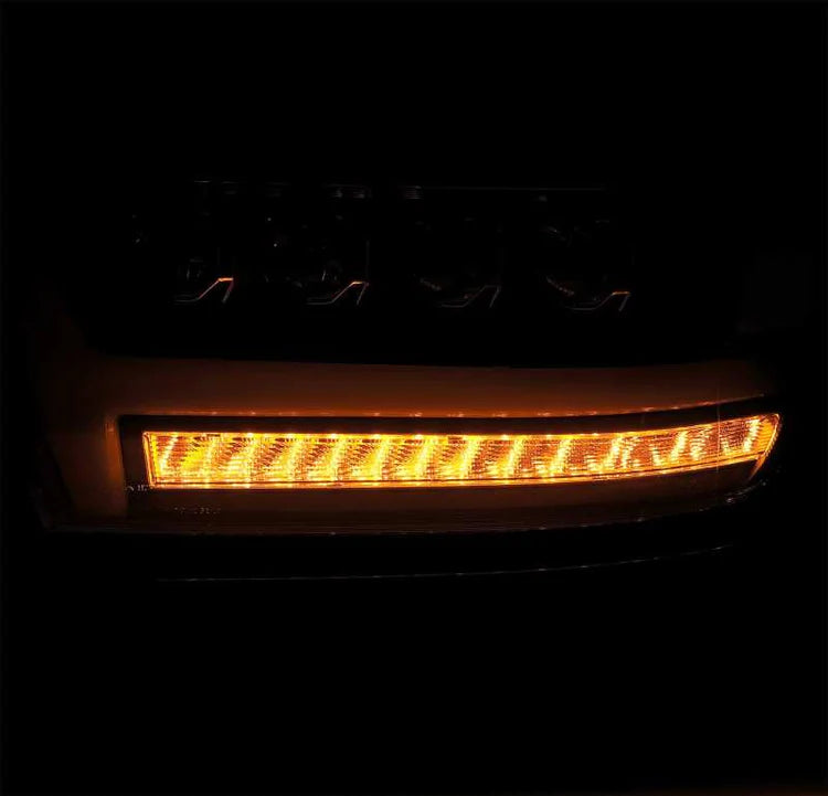 AlphaRex 19-20 Ram 1500HD NOVA LED Proj Headlights Plank Style Gloss Blk w/Activ Lght/Seq Signal/DRL - eliteracefab.com
