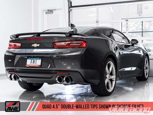 AWE Tuning 16-19 Chevy Camaro SS Non-Res Cat-Back Exhaust -Touring Edition (Quad Chrome Silver Tips) - eliteracefab.com