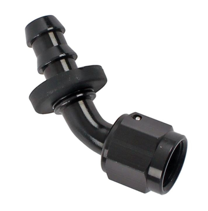 Fragola Performance Systems 204506-BL 8000 Series Push-Lite Race Hose End - 45 Degree - eliteracefab.com