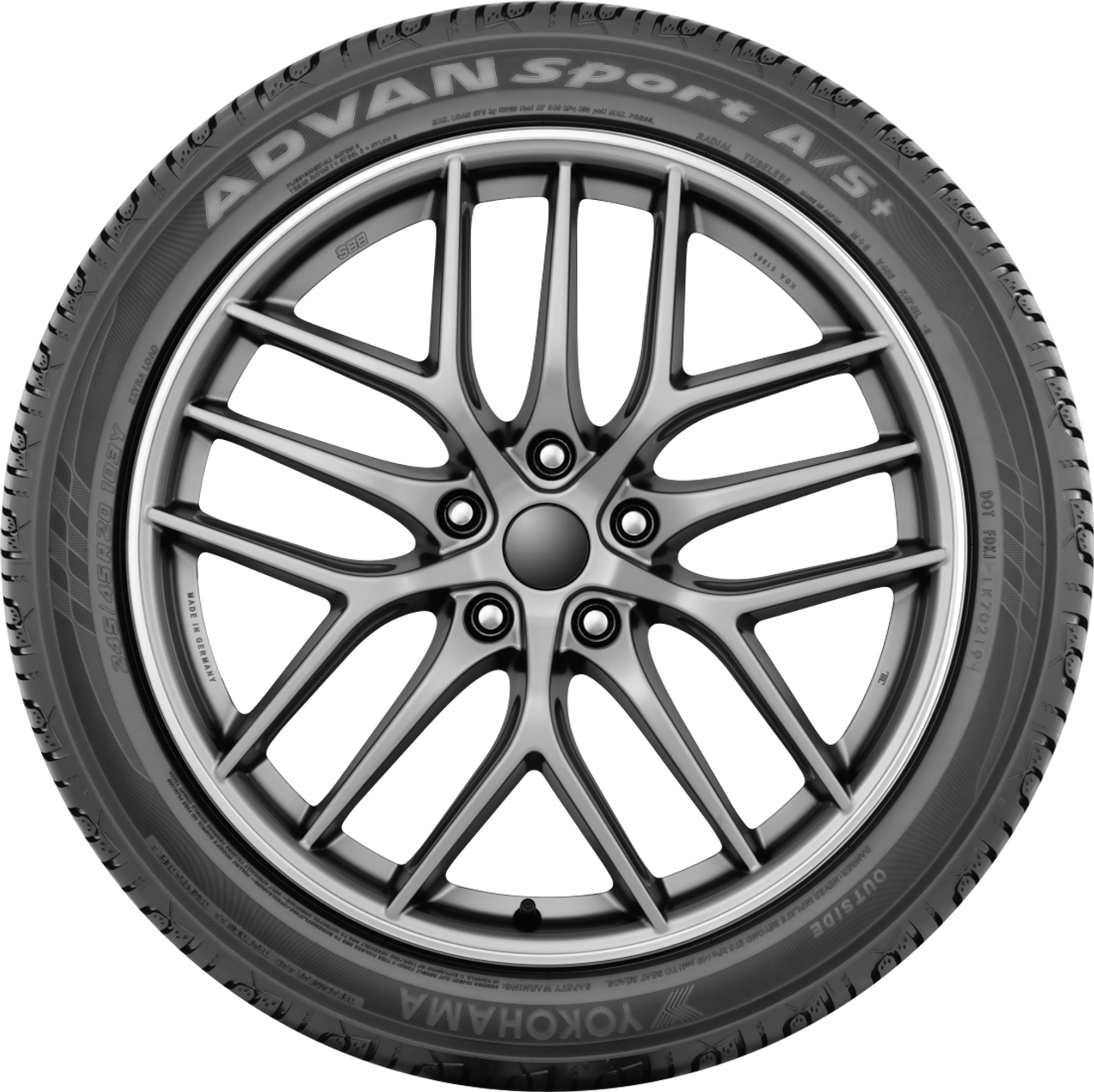 Yokohama Advan Sport A/S+ Tire - 215/45R17 87W Yokohama Tire