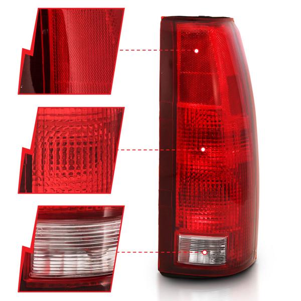 ANZO 2001-2011 Ford Ranger LED Tail Lights w/ Light Bar Black Housing Clear Lens - eliteracefab.com