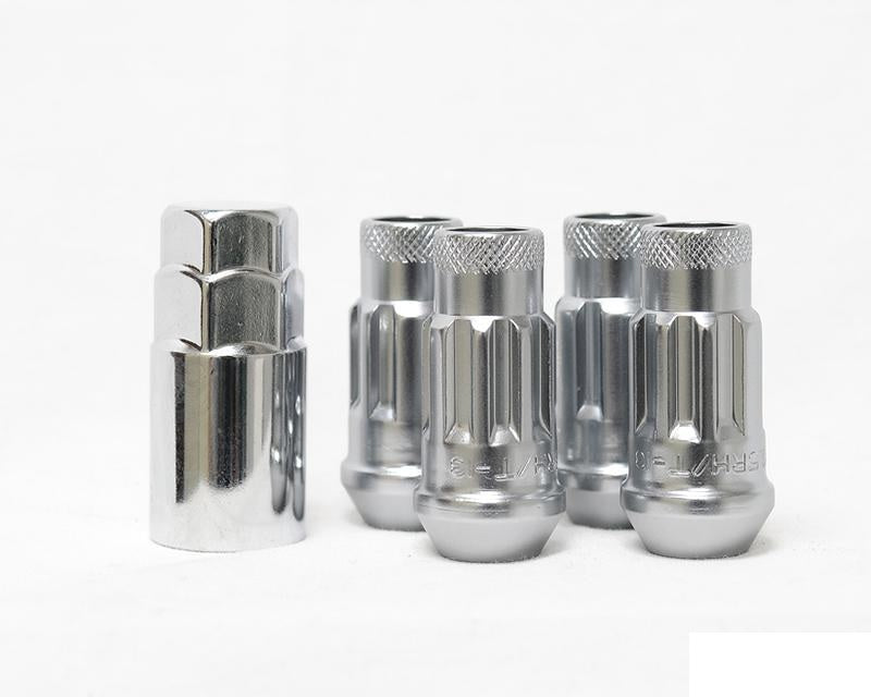 WHEEL MATE MUTEKI SR48 OPEN END LOCKING LUG NUT SET OF 4 – SILVER 12×1.50 48MM Wheel Mate