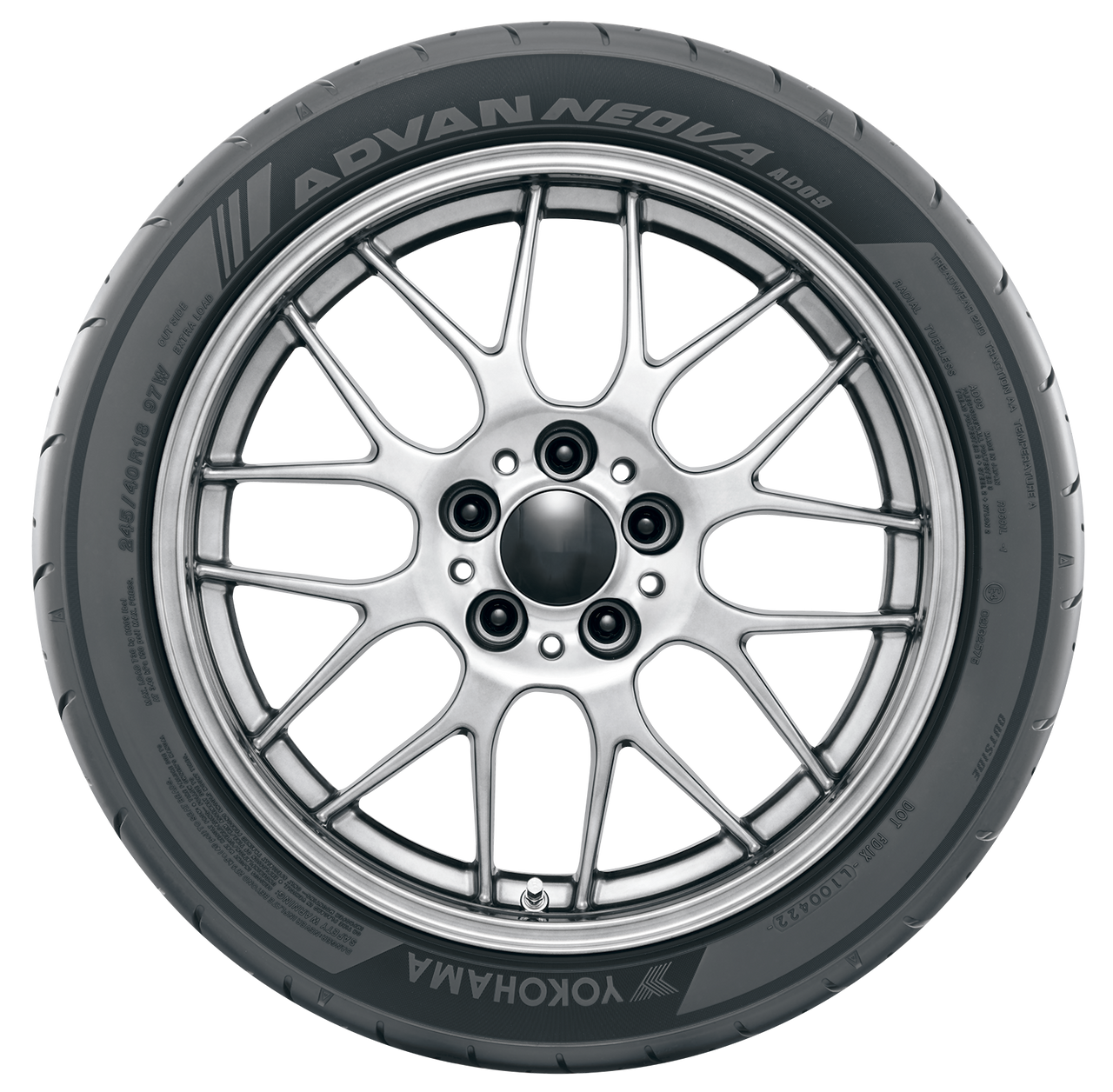 Yokohama Advan Neova AD09 Tire - 225/40R19 93W XL