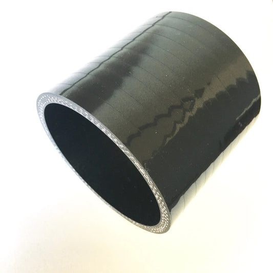 Ticon Industries 4-Ply Black 3.0in Straight Silicone Coupler - eliteracefab.com