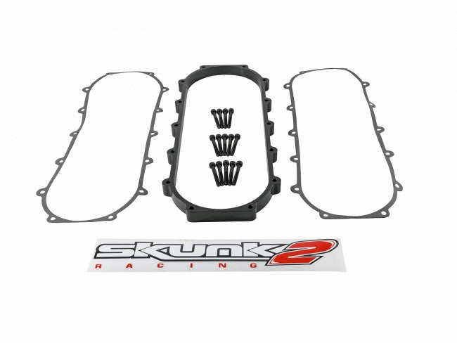 Skunk2 Ultra Series Honda/Acura Black RACE Intake Manifold 1 Liter Spacer (Inc Gasket & Hardware) - eliteracefab.com