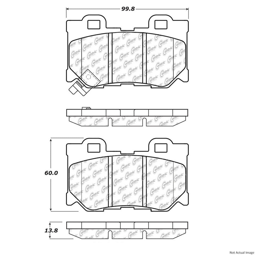 C-TEK 08-13 INFINITY G37 SEMI METALLIC REAR DISC BRAKE PADS, 102.13470 - eliteracefab.com