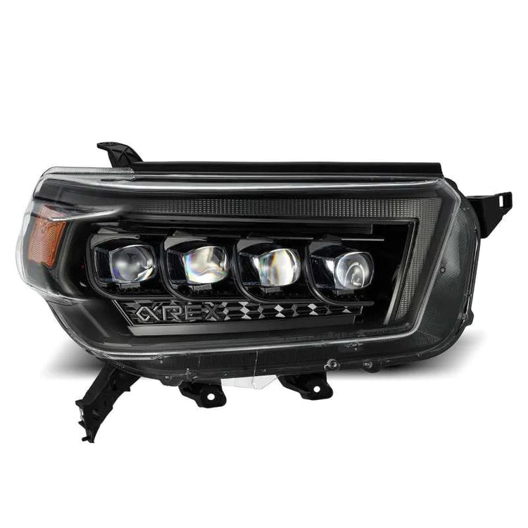 AlphaRex 10-13 Toyota 4Runner NOVA LED Proj Headlights Plank Style Alpha Black w/Seq Signal/DRL - eliteracefab.com