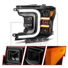 Load image into Gallery viewer, Anzo 18-20 Ford F-150 Full Led Projector Smoke Bar Style Headlights Black Amber - eliteracefab.com