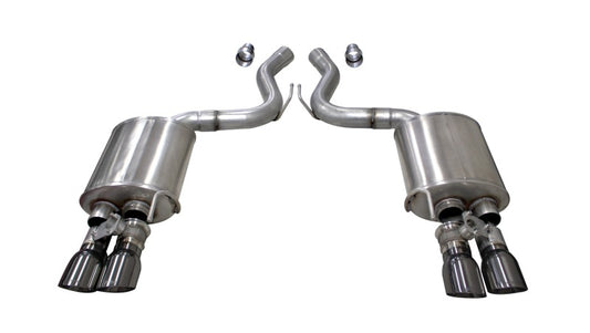 Corsa 2018+ Ford Mustang GT Fastback 5.0L 3in Sport Axle-Back Exhaust w/ 4in Gunmetal Tips - eliteracefab.com