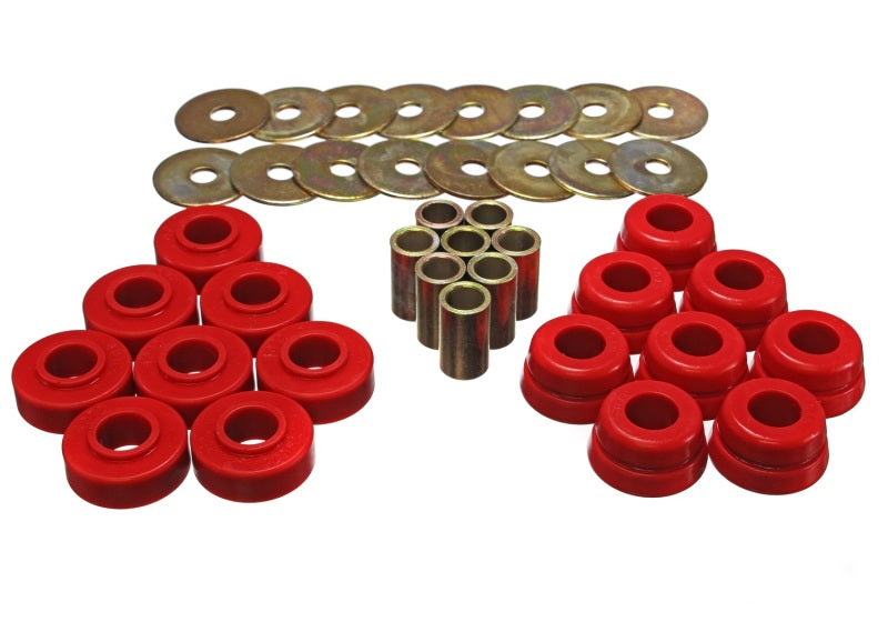 Energy Suspension Gm Body Mount Set W/Hardware - Red - eliteracefab.com