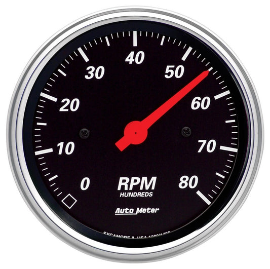Autometer Designer Black 3-3/8in Electrical 8k RPM In-Dash Tachometer 1490