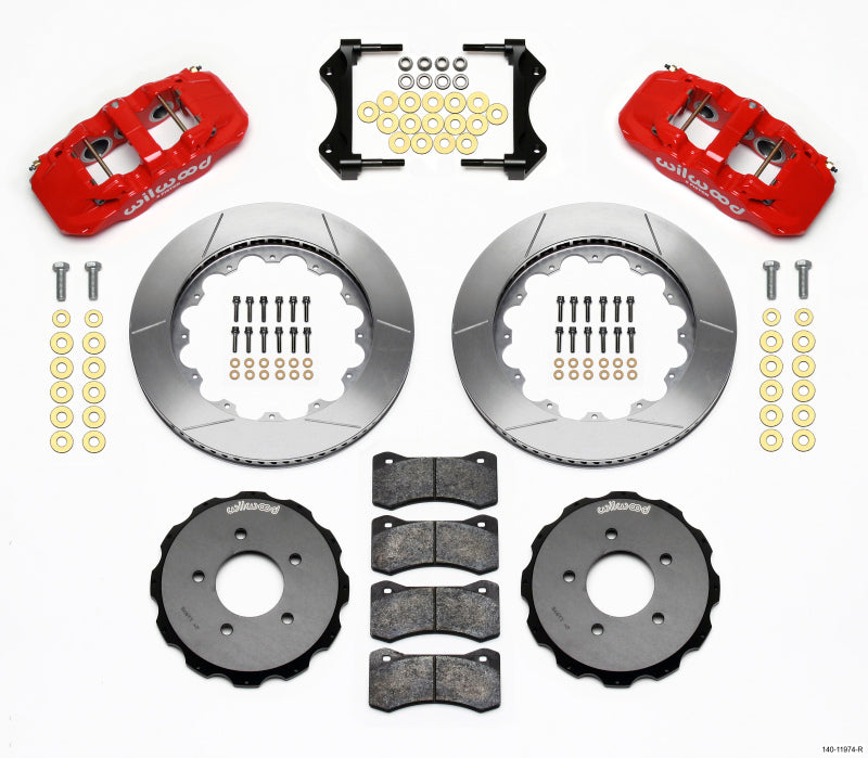 Wilwood AERO6 Front Hat Kit 14.00 Red 99-06 BMW E46 Wilwood