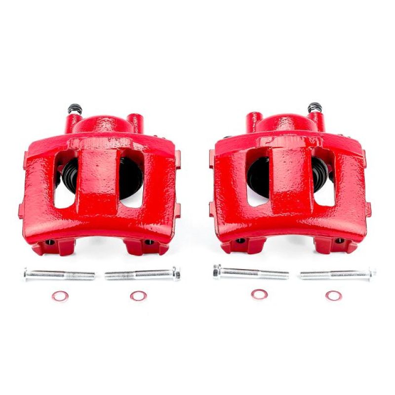 Power Stop 90-01 Jeep Cherokee Front Red Calipers w/o Brackets - Pair - eliteracefab.com