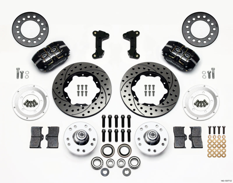 Wilwood Dynapro Dust-Boot Front Kit 11.00in Drilled 74-80 Pinto/Mustang II Disc Spindle only Wilwood