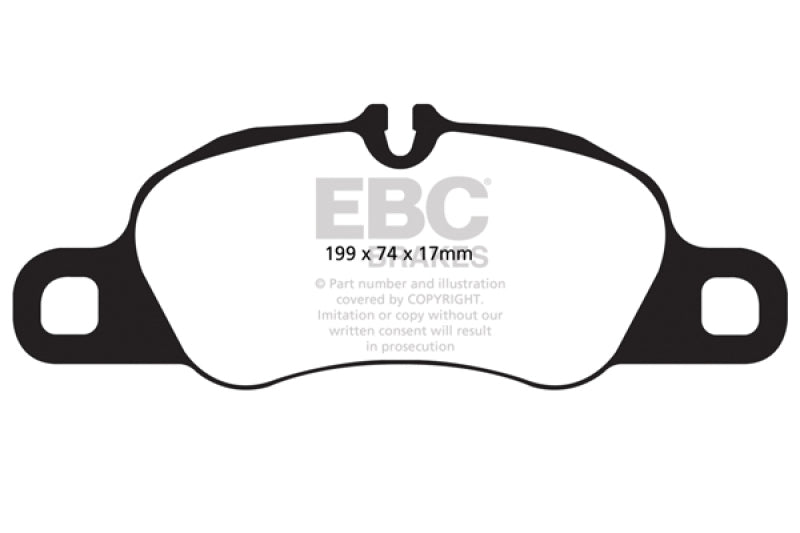 EBC 09-12 Porsche 911 (997) (Cast Iron Rotor only) 3.6 Carrera 2 Yellowstuff Front Brake Pads - eliteracefab.com