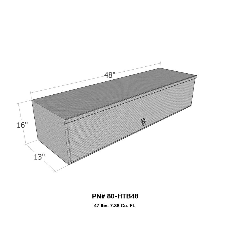 Westin/Brute HD Top Sider 13in x 48in w/flip up Door - Aluminum - eliteracefab.com