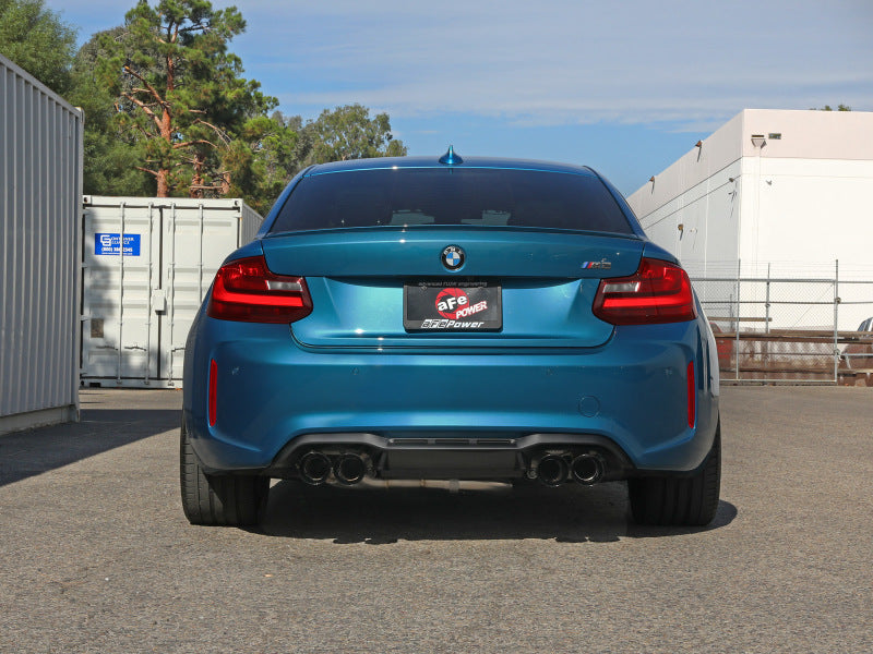 aFe 16-18 BMW M2 L6-3.0L MACH Force-Xp 3in to 2.5in 304 SS Cat-Back Exhaust System-Quad Black Tips aFe