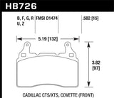 Hawk Performance HP+ Front Brake Pads - HB726N.582