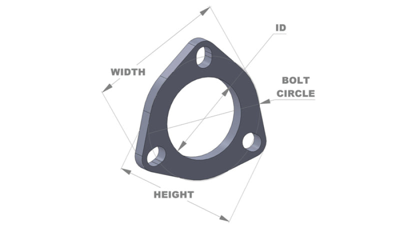 Vibrant 3-Bolt T304 SS Exhaust Flanges (3in I.D.) - 5 Flange Bulk Pack - eliteracefab.com