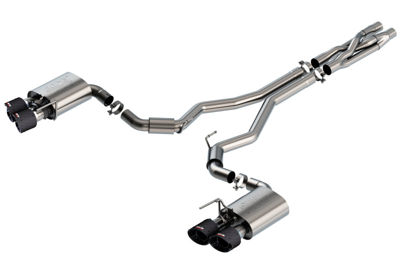 Borla 2020 Ford GT500 5.2L AT 3in ATAK CatBack Exhaust w/ Carbon Fiber Tips - eliteracefab.com