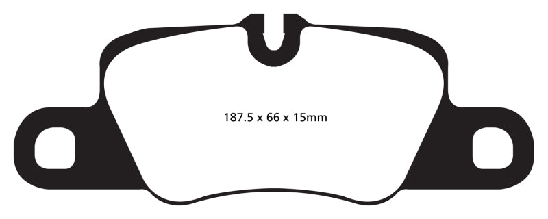EBC 12-15 Porsche 911 (991) (Cast Iron Rotor only) 3.8 Carrera S Redstuff Rear Brake Pads - eliteracefab.com