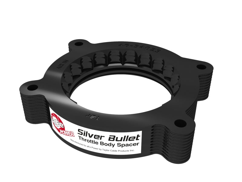 aFe 2020 Vette C8 Silver Bullet Aluminum Throttle Body Spacer / Works With aFe Intake Only - Black - eliteracefab.com