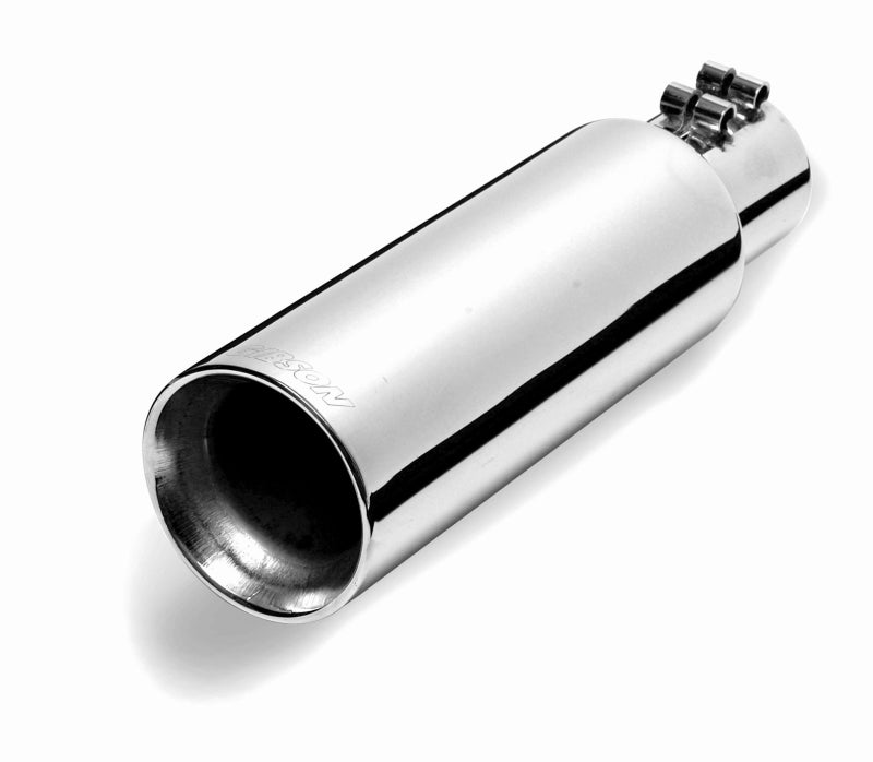 Gibson Round Dual Wall Straight-Cut Tip - 5in OD/3.5in Inlet/12in Length - Stainless Gibson
