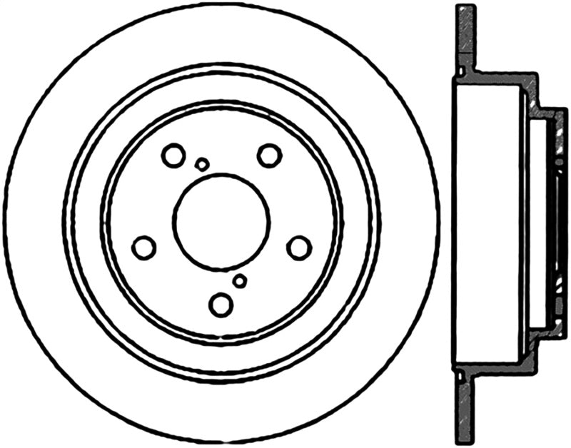 StopTech 90-08 Subaru Legacy/Forester/Impreza Rear Right Drilled Sportstop Cryo Rotor Stoptech