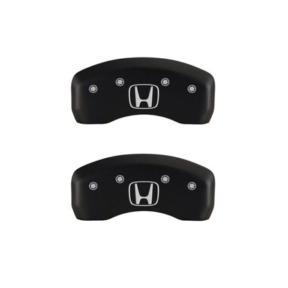 MGP 4 Caliper Covers Engraved Front Honda Engraved Rear H Logo Red finish silver ch MGP