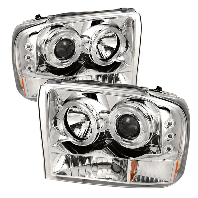 Spyder Ford F250 Super Duty 99-04 Projector Version 2 LED Halo LED Chrm PRO-YD-FF25099-1P-G2-C - eliteracefab.com