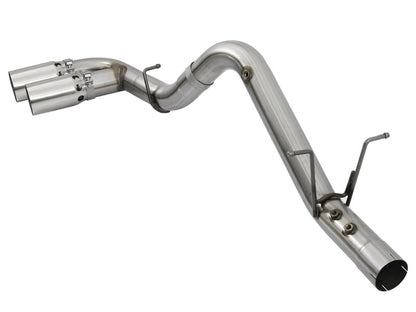 aFe Victory Series 4in 409-SS DPF-Back Exhaust w/ Dual Polished Tips 2017 GM Duramax V8-6.6L(td) L5P aFe