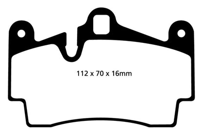 EBC 04-07 Porsche Cayenne 3.2 Redstuff Rear Brake Pads - eliteracefab.com