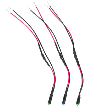 Autometer LED Indicator Light Kit 5/32in. (2 Green, 1 Blue) 3283