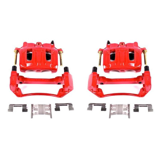 Power Stop 99-03 Ford F-150 Front Red Calipers w/Brackets - Pair - eliteracefab.com