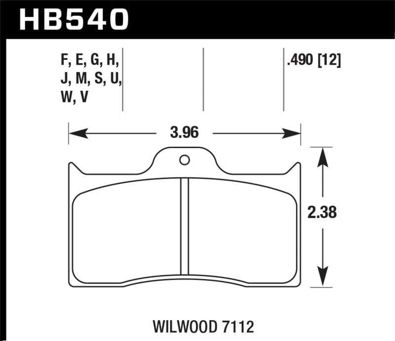 Hawk Performance HT-10 Brake Pads - HB540S.490 Hawk Performance