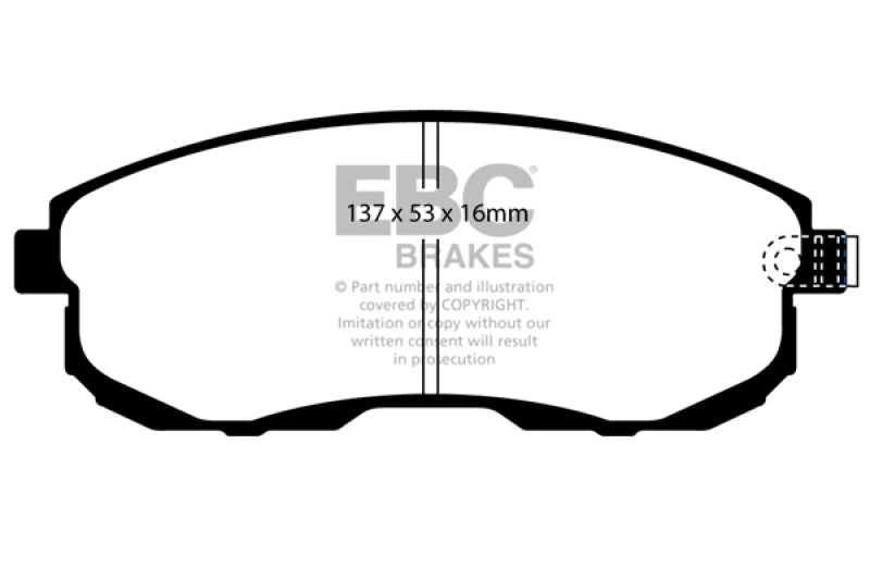 EBC 02-03 Infiniti G20 2.0 Greenstuff Front Brake Pads - eliteracefab.com