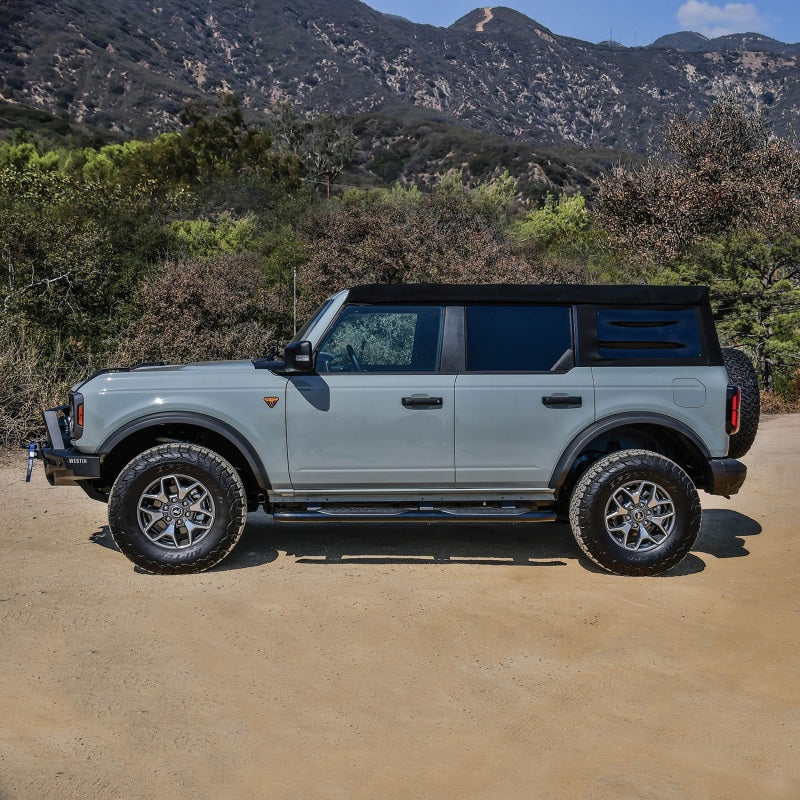 Westin 21-22 Ford Bronco (4-Door) PRO TRAXX 5 Oval Nerf Step Bars - Textured Black - eliteracefab.com