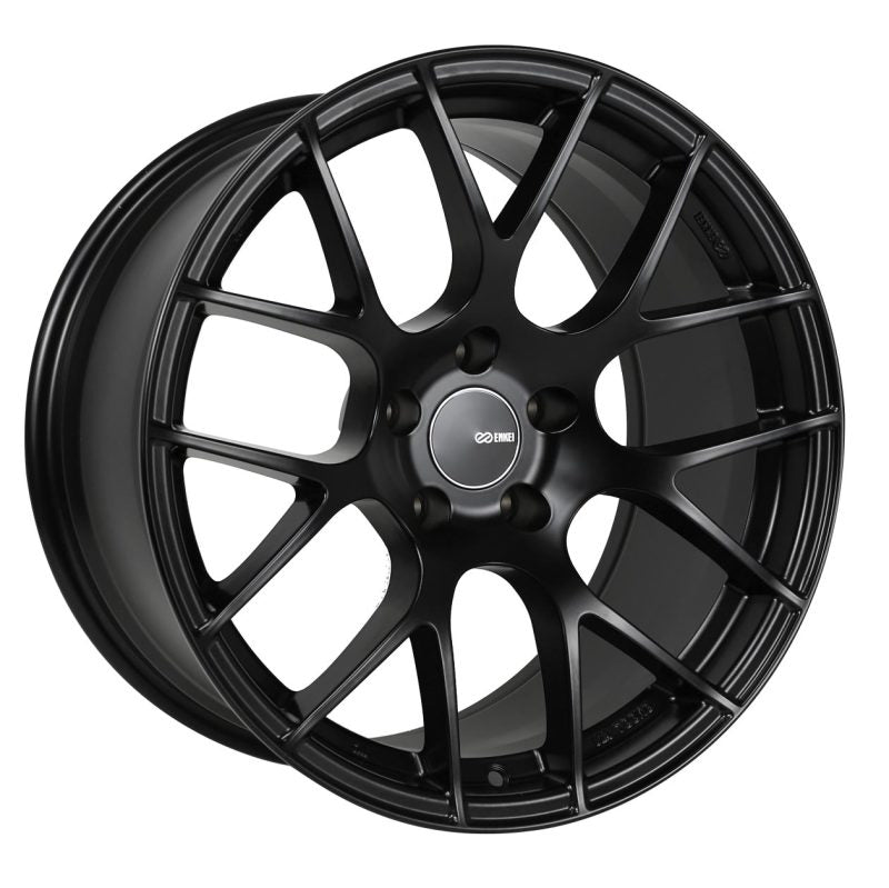 Enkei Raijin 19x8.5 42mm Offset 5x112 Bolt Pattern 72.6 Hub Bore Black Wheel Enkei