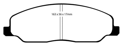 EBC 05-10 Ford Mustang 4.0 Redstuff Front Brake Pads - eliteracefab.com
