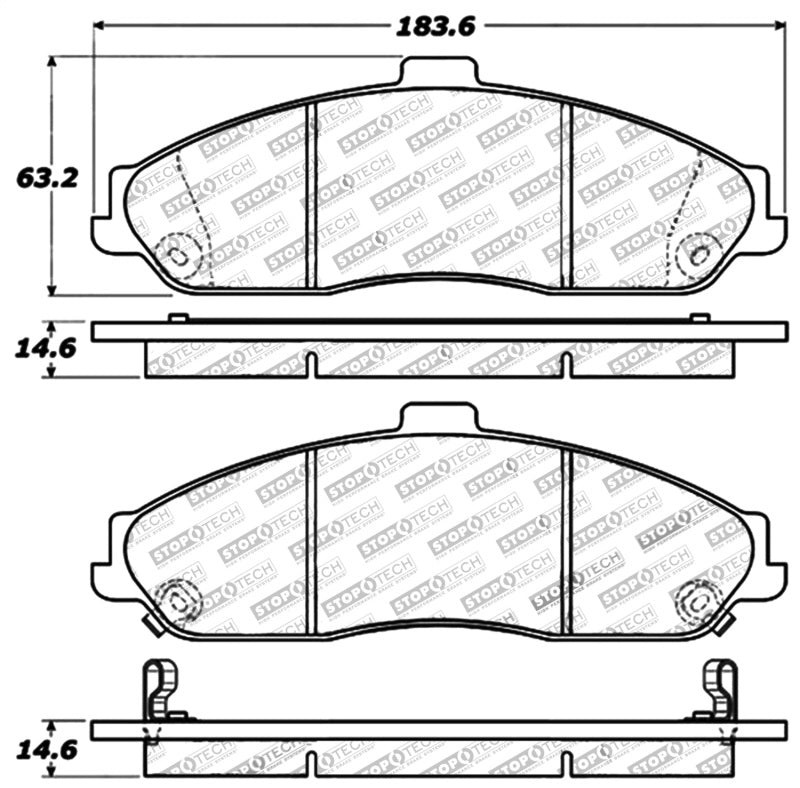 StopTech Performance 04-08 Cadillac XLR/XLR-V / 97-10 Corvette / 05-06 Pontiac GTO Front Brake Pads - eliteracefab.com