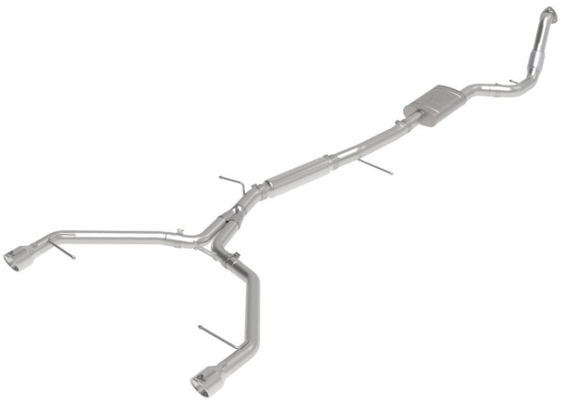 aFe 17-19 Audi A4 (B9) MACH Force-Xp 3in to 2.5in 304 SS Cat-Back Exhaust System-Dual Polished Tips aFe