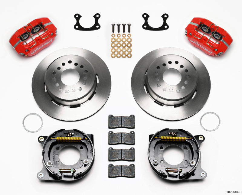 Wilwood Dynapro Dust-Boot P/S Park Brake Kit Red Small Ford 2.50in Offset Wilwood