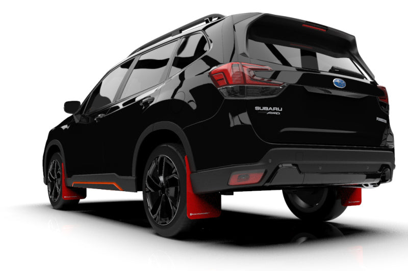 Rally Armor 2019 Subaru Forester UR Red Mud Flap w/ White Logo - eliteracefab.com