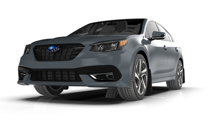 Rally Armor 20+ Subaru Legacy UR Black Mud Flap w/ White Logo - eliteracefab.com