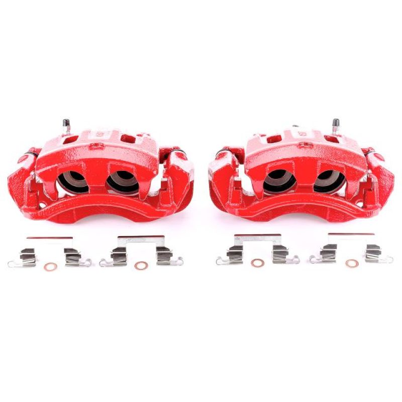 Power Stop 00-05 Ford Excursion Rear Red Calipers w/Brackets - Pair - eliteracefab.com